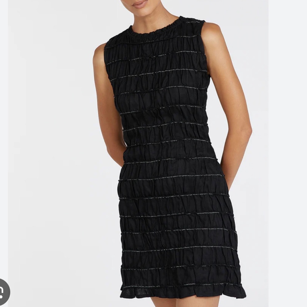 DISSH NWT Black Linen Mini Dress